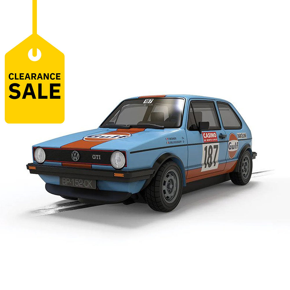 SCALEXTRIC 1/32 VOLKSWAGEN GOLF GTI - GULF EDITION SLOT CAR