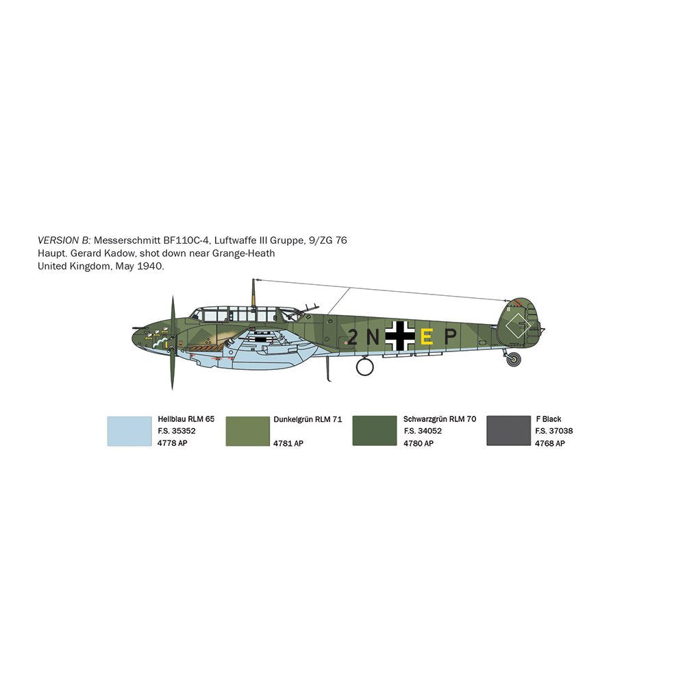 ITALERI 1/72 BF-110 C ZERSTORER