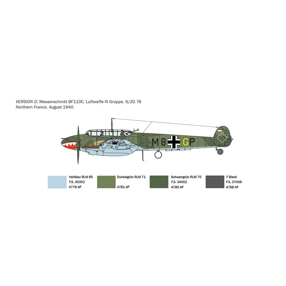 ITALERI 1/72 BF-110 C ZERSTORER