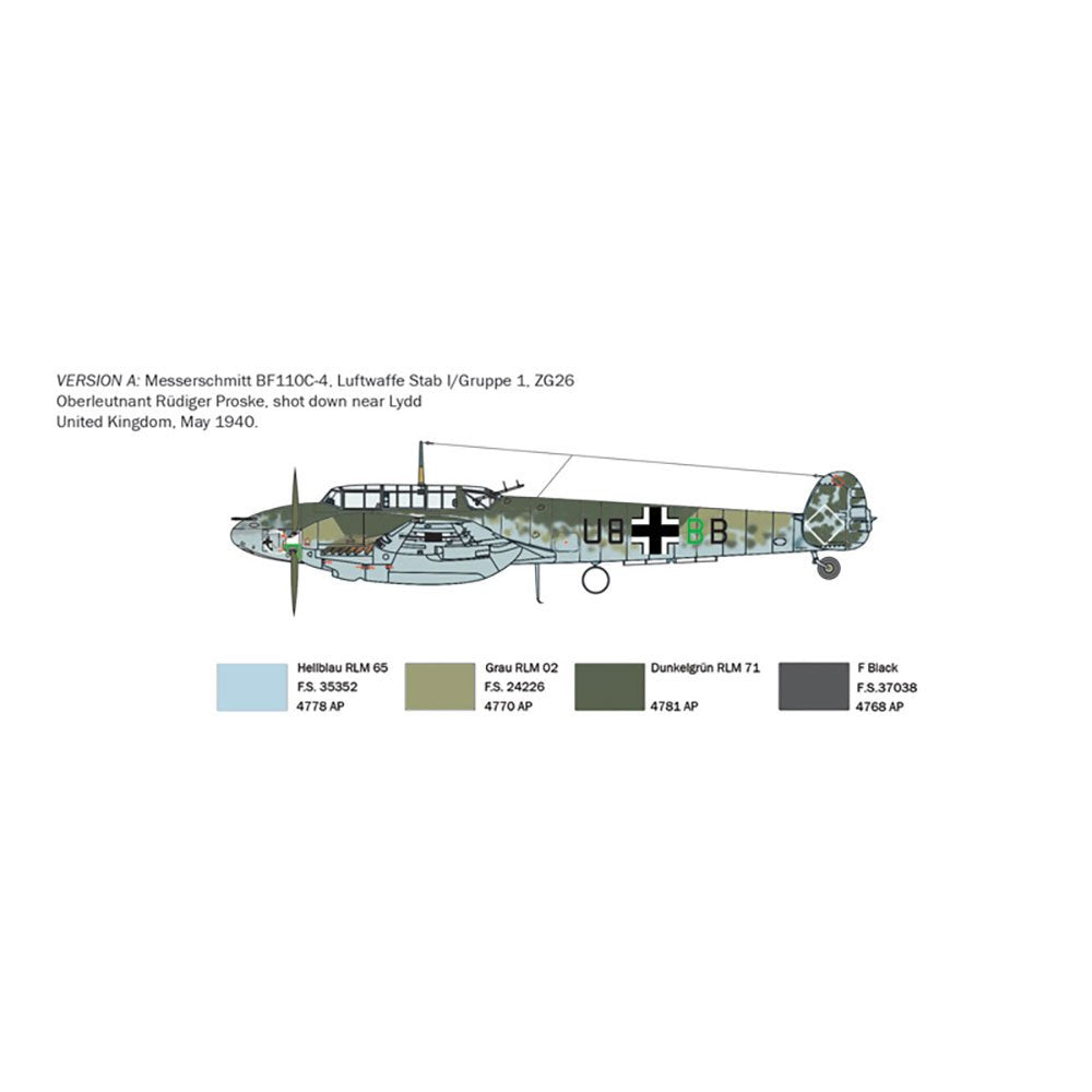 ITALERI 1/72 BF-110 C ZERSTORER