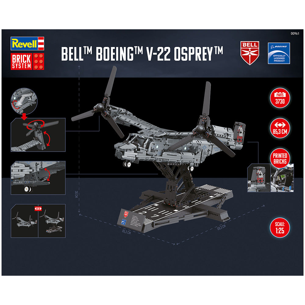 REVELL 1/25 BELL BOEING V-22 OSPREY - BRICK SYSTEM