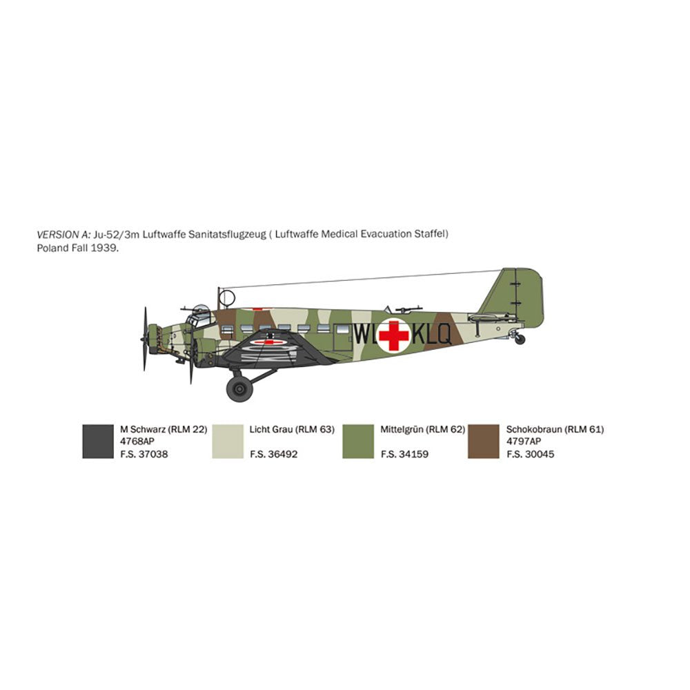 ITALERI 1/72 JUNKERS JU-52/3M
