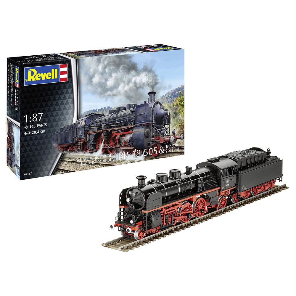 REVELL 1/87 EXPRESS LOCOMOTIVE BR 18 505 WITH TENDER 2-3-T38