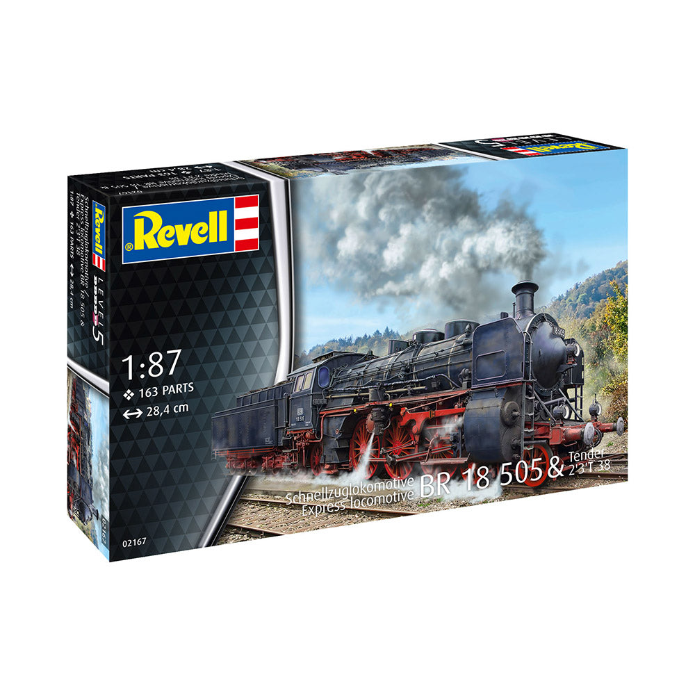 REVELL 1/87 EXPRESS LOCOMOTIVE BR 18 505 WITH TENDER 2-3-T38