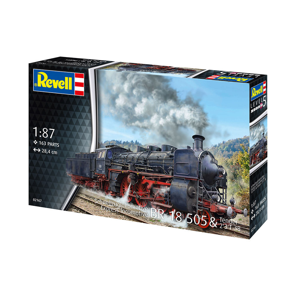 REVELL 1/87 EXPRESS LOCOMOTIVE BR 18 505 WITH TENDER 2-3-T38