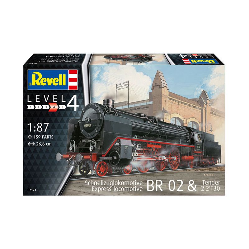 REVELL 1/87 EXPRESS LOCOMOTIVE BR 02 AND TENDER 2-2-T30