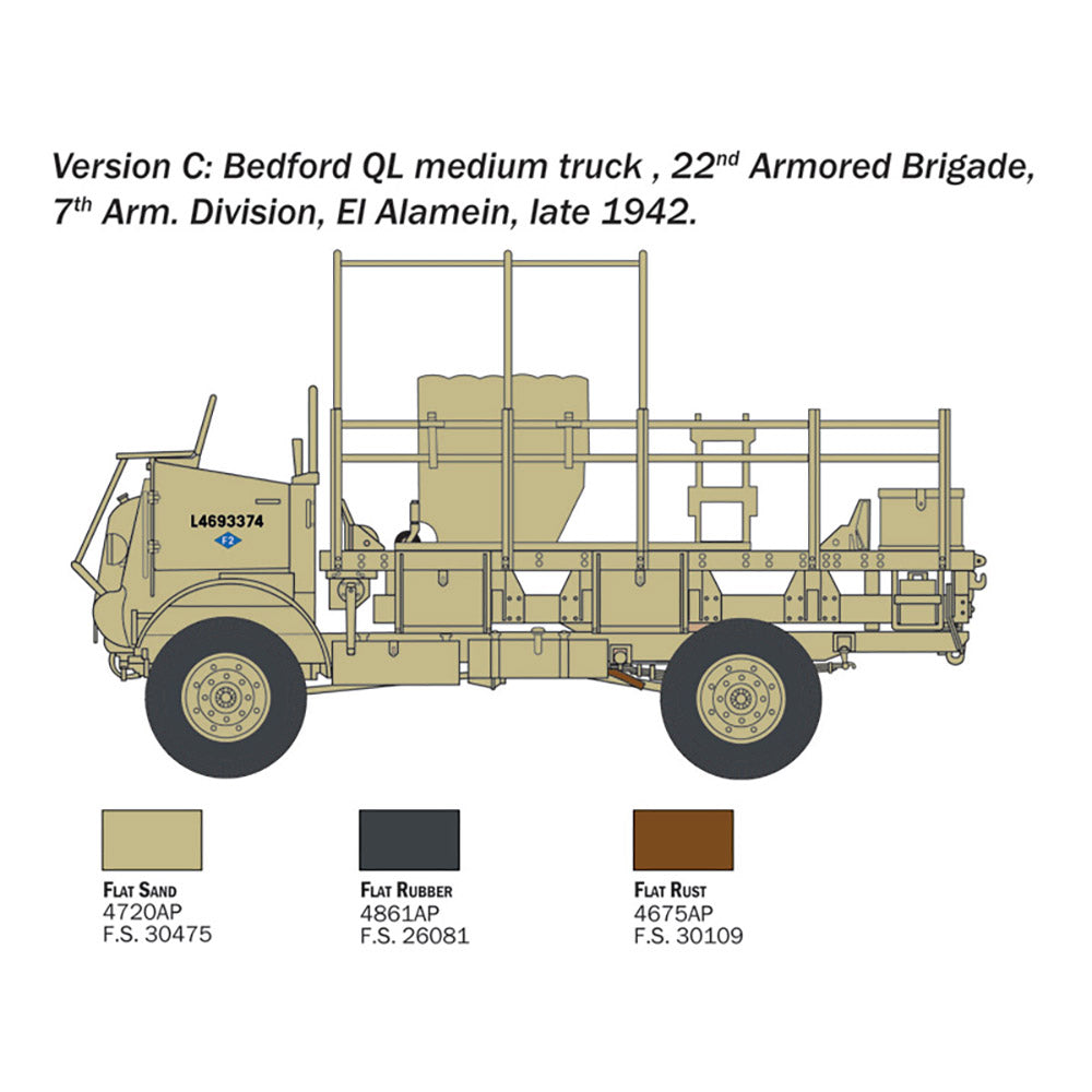 ITALERI 1/35 BEDFORD QL MEDIUM TRUCK