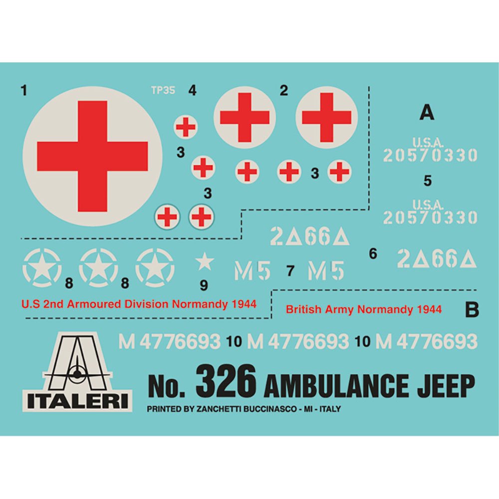 ITALERI 1/35 1/4 TON 4X4 AMBULANCE JEEP