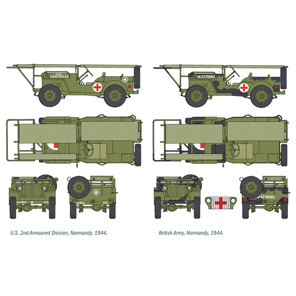 ITALERI 1/35 1/4 TON 4X4 AMBULANCE JEEP