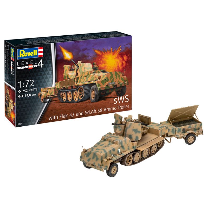 REVELL 1/72 SWS WITH FLAK43 AND SD.AH58 AMMO TRAILER