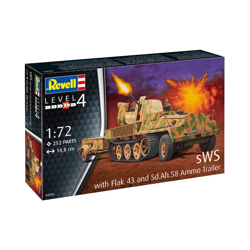 REVELL 1/72 SWS WITH FLAK43 AND SD.AH58 AMMO TRAILER
