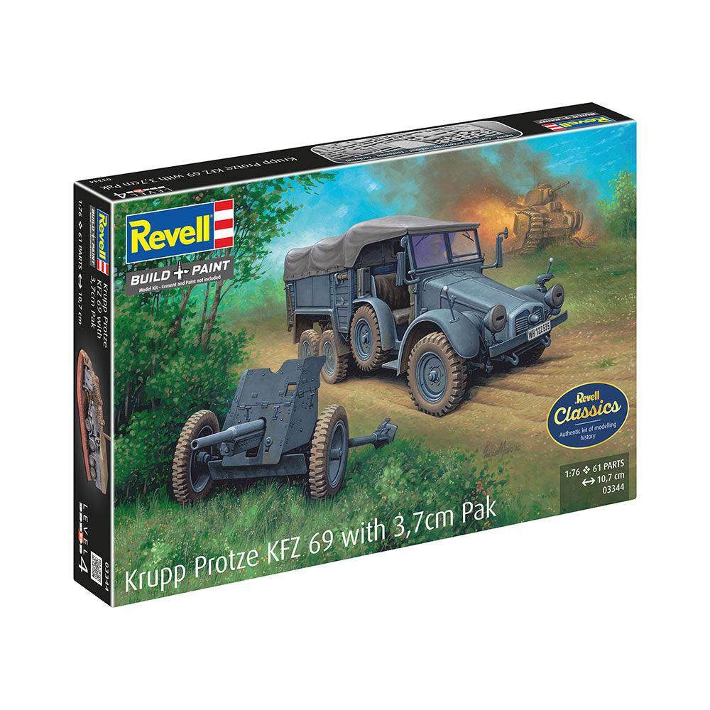 REVELL 1/76 KRUPP PROTZE KFZ 69 WITH 3.7CM PAK