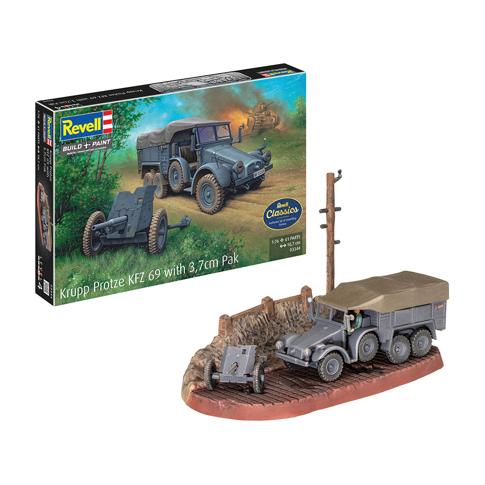 REVELL 1/76 KRUPP PROTZE KFZ 69 WITH 3.7CM PAK