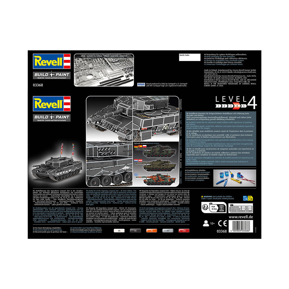 REVELL 1/35 LEOPARD 2A4 - SPECIAL DECORATION 40TH ANNIVERSARY