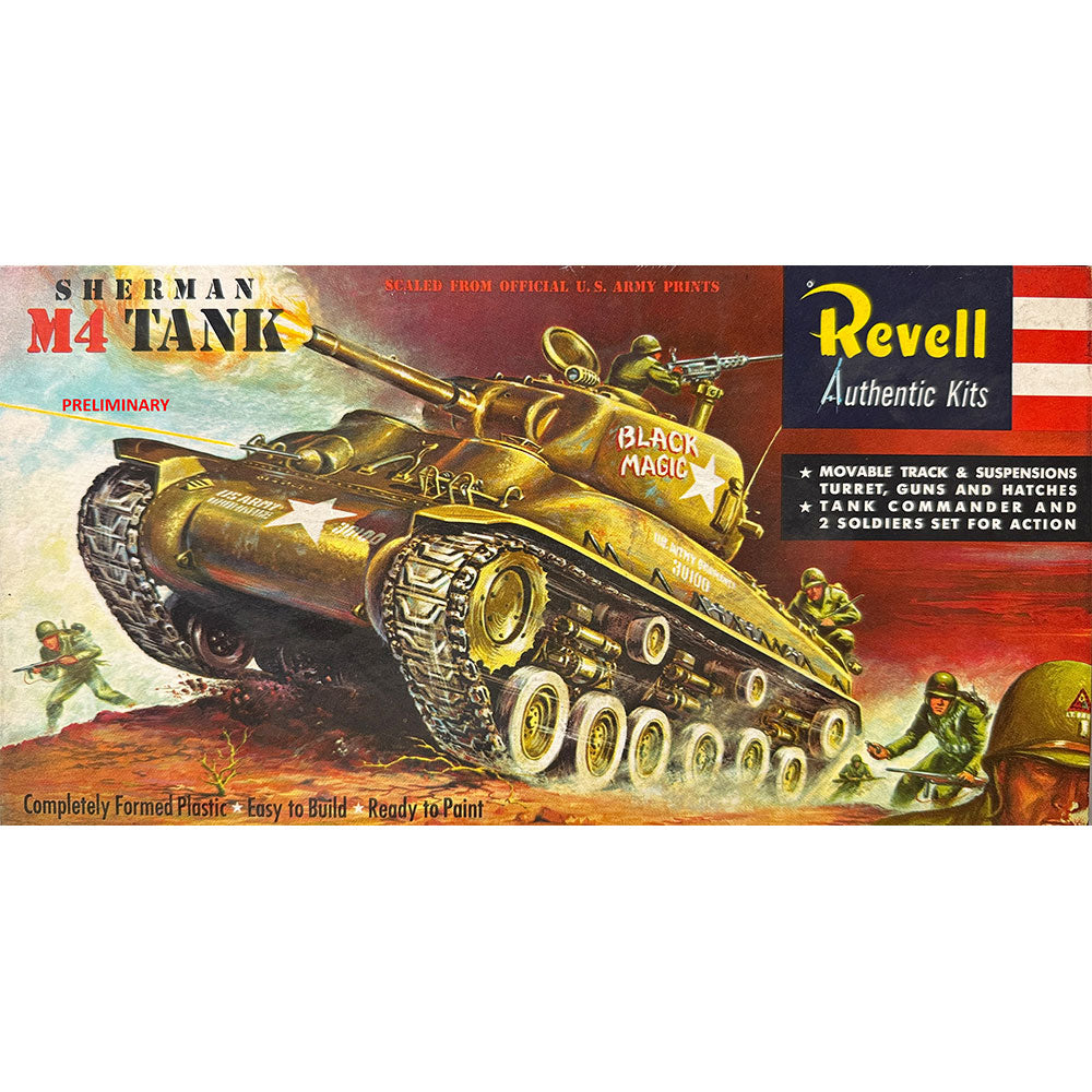 REVELL 1/40 M4 SHERMAN - LIMITED EDITION AUTHENTIC MODEL KIT