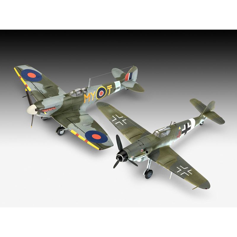REVELL 1/72 COMBAT SET MESSERSCHMITT BF109 G-10 AND SPITFIRE MK.V