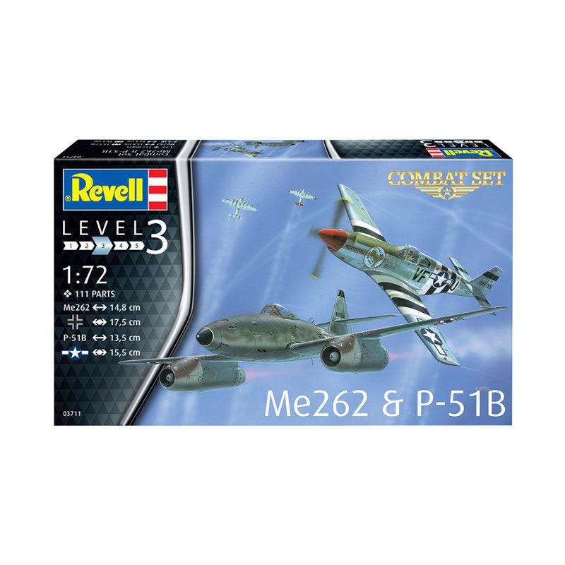 REVELL 1/72 COMBAT SET MESSERSCHMITT ME262 - P-51B MUSTANG