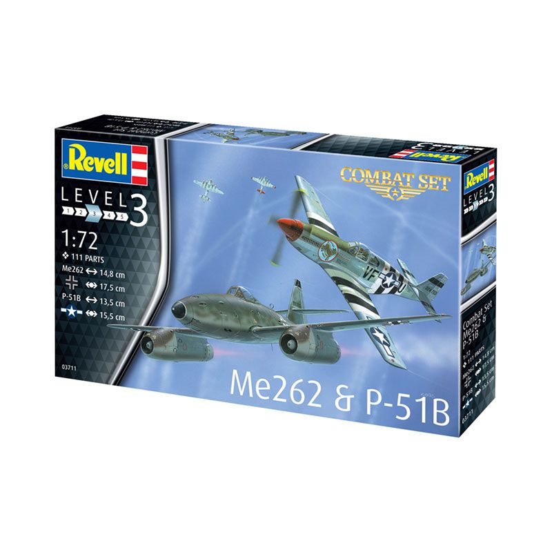 REVELL 1/72 COMBAT SET MESSERSCHMITT ME262 - P-51B MUSTANG