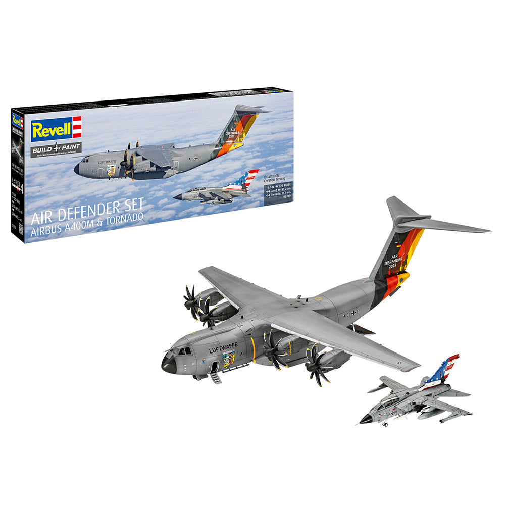 REVELL 1/144 AIR DEFENDER SET AIRBUS A400M AND TORNADO