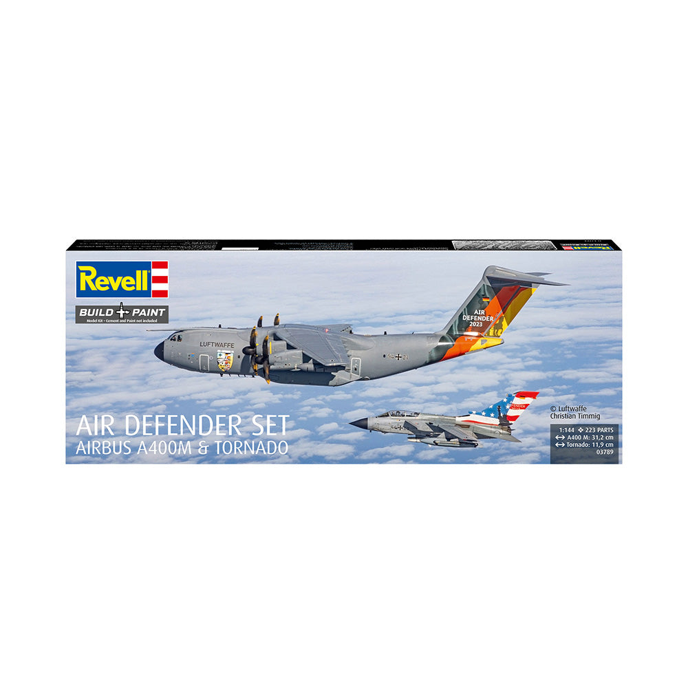 REVELL 1/144 AIR DEFENDER SET AIRBUS A400M AND TORNADO
