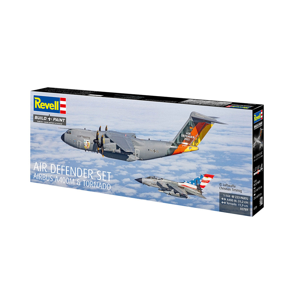 REVELL 1/144 AIR DEFENDER SET AIRBUS A400M AND TORNADO
