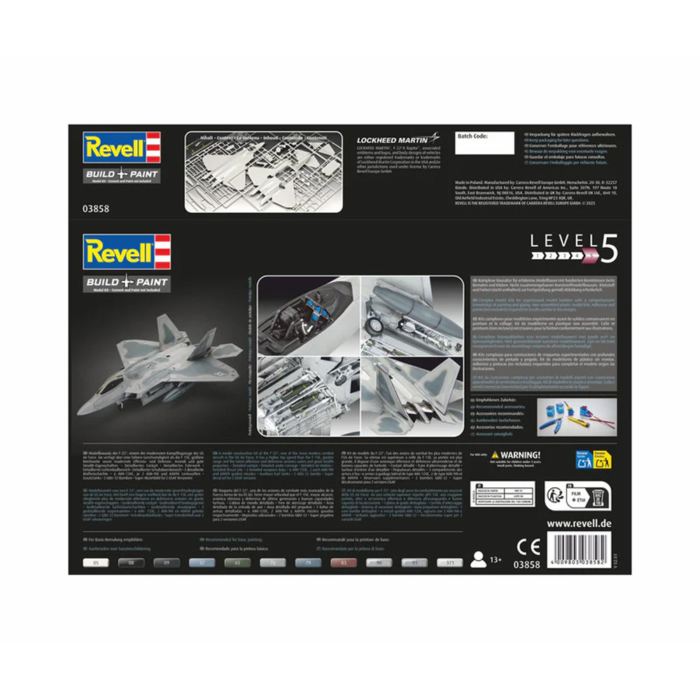 REVELL 1/72 LOCKHEED MARTIN F-22A RAPTOR