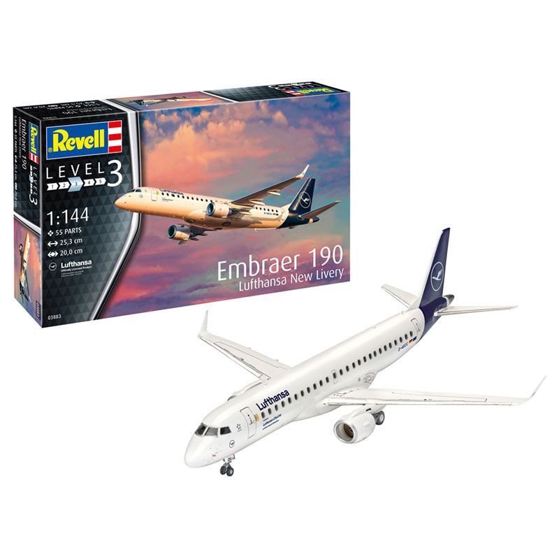 REVELL 1/144 EMBRAER 190 LUFTHANSA NEW LIVERY