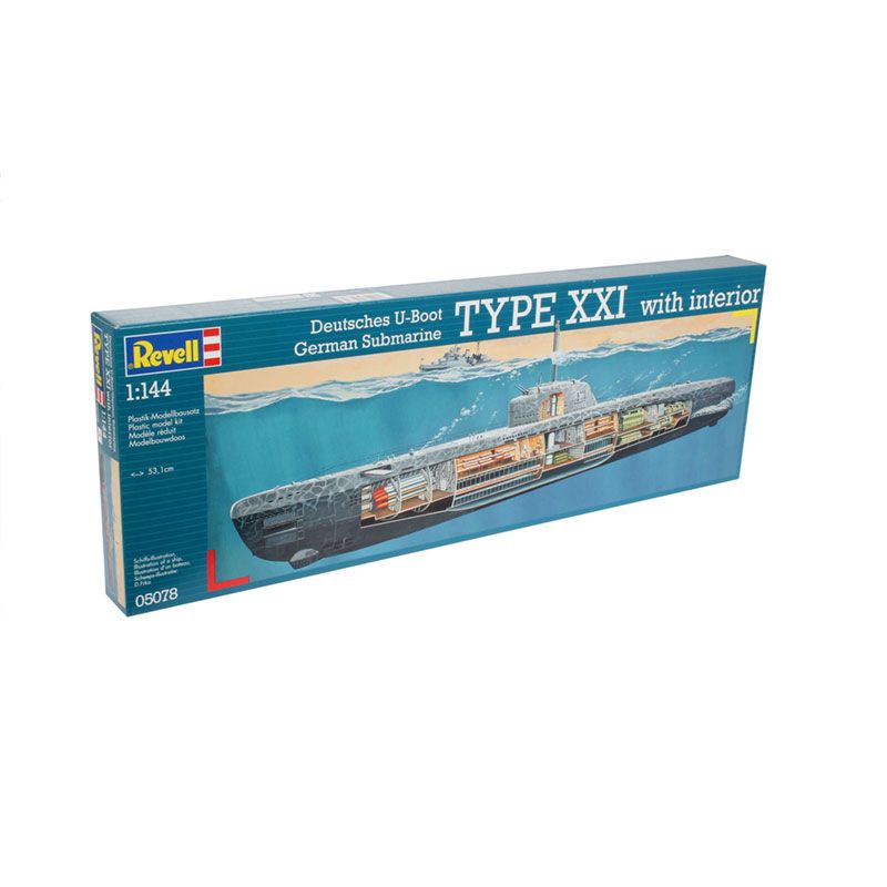 REVELL 1/144 GERMAN SUBMARINE U-BOOT TYPE XXI WITH INTERIOR