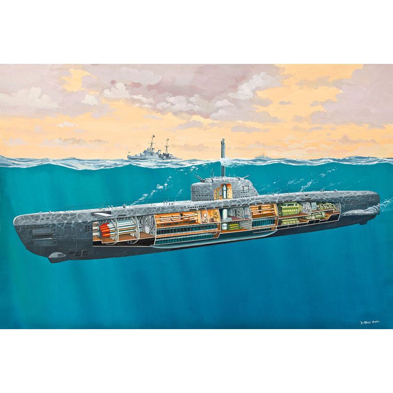 REVELL 1/144 GERMAN SUBMARINE U-BOOT TYPE XXI WITH INTERIOR