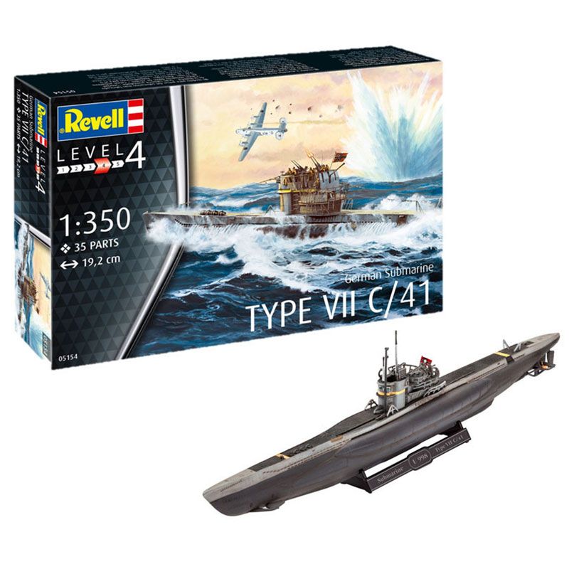 REVELL 1/350 GERMAN SUBMARINE TYPE VII C-41