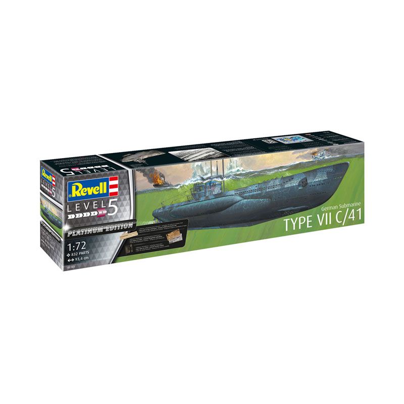 REVELL 1/72 GERMAN SUBMARINE TYPE VII C/41
