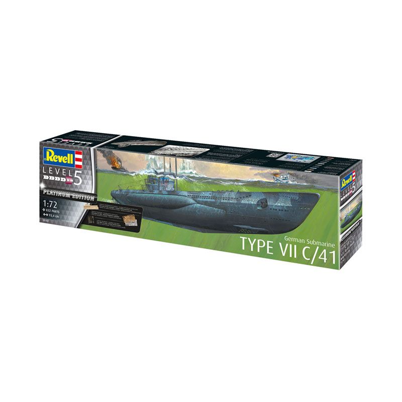 REVELL 1/72 GERMAN SUBMARINE TYPE VII C/41
