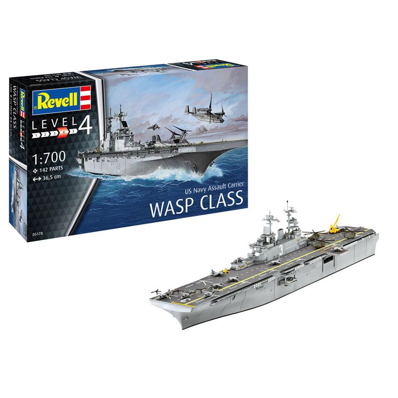 REVELL 1/700 US NAVY ASSAULT CARRIER WASP CLASS