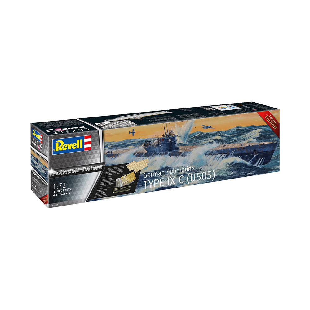 REVELL 1/72 GERMAN SUBMARINE TYPE IX C U505 - PLATINUM EDITION