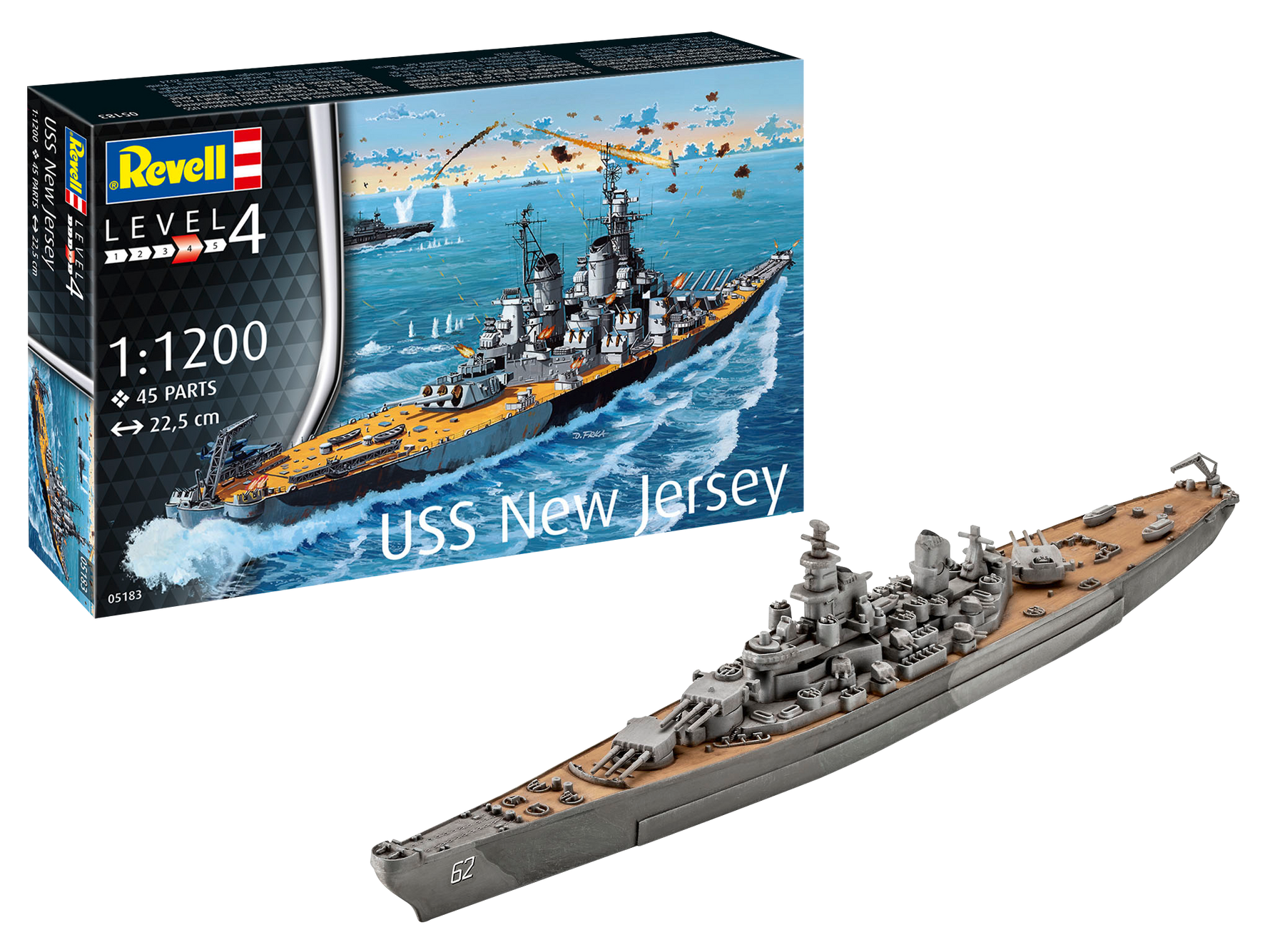 REVELL 1/1200 BATTLESHIP USS NEW JERSEY