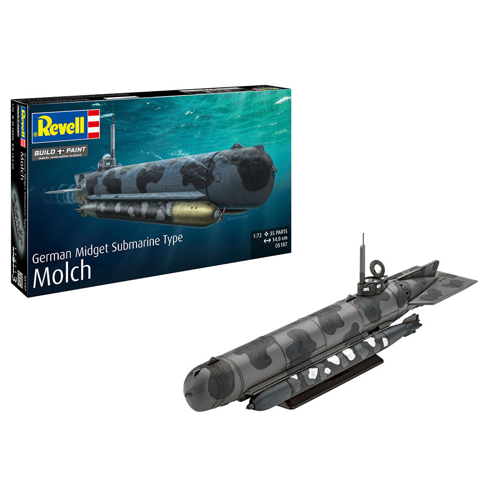 REVELL 1/72 GERMAN MIDGET SUBMARINE TYPE MOLCH