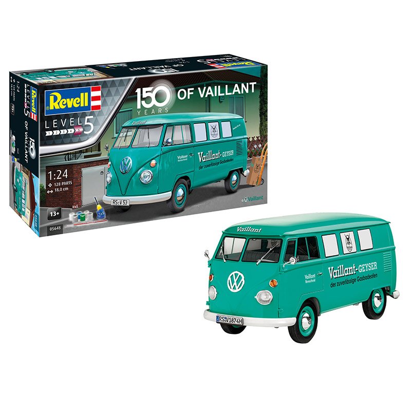 REVELL 1/24 GIFT SET 150 YEARS OF VAILLANT VW T1 BUS
