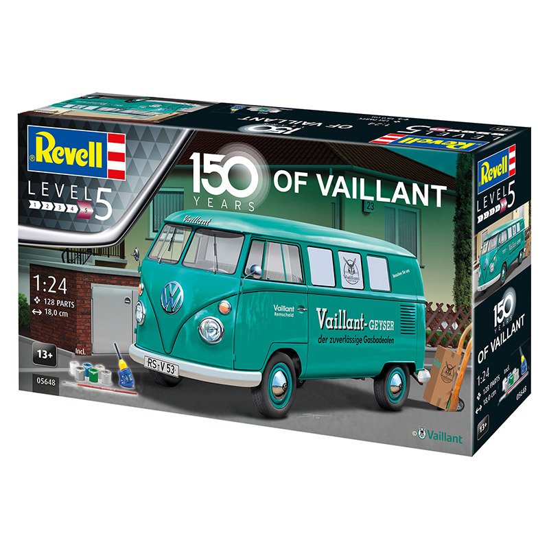 REVELL 1/24 GIFT SET 150 YEARS OF VAILLANT VW T1 BUS