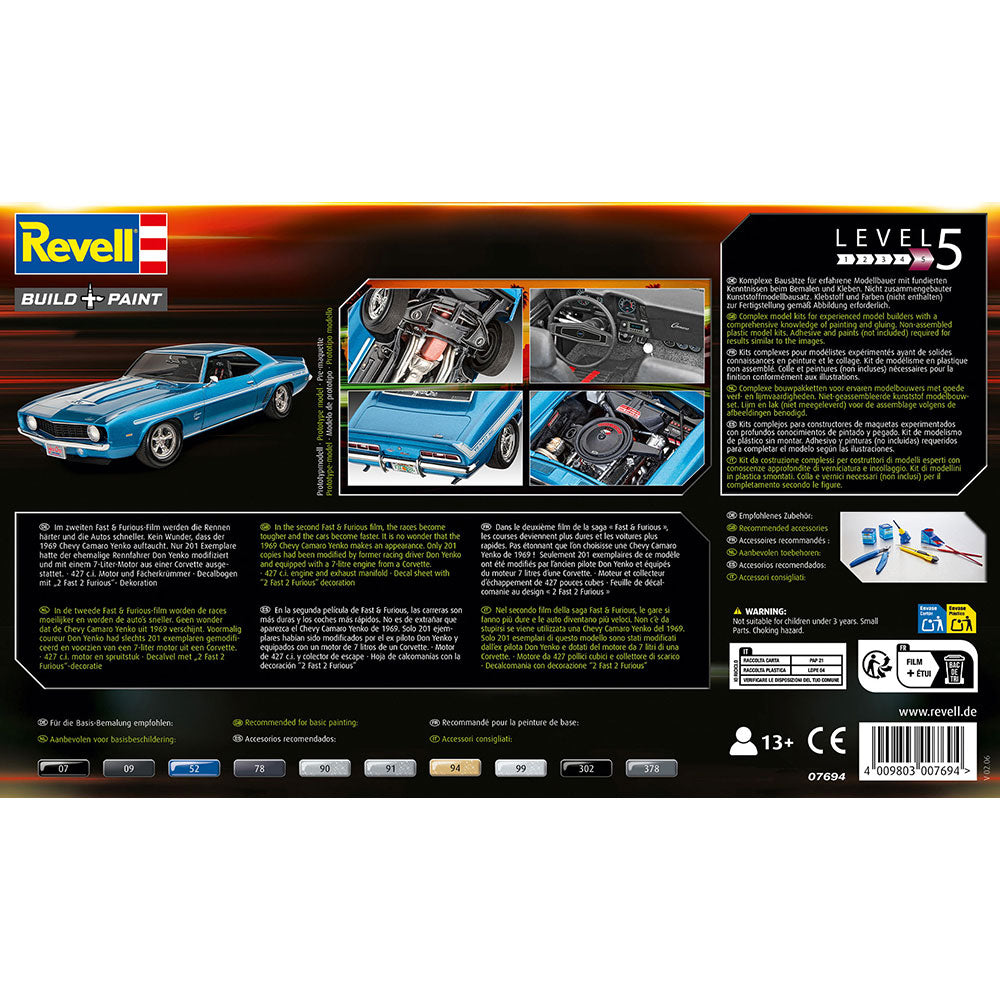 REVELL 1/25 FAST AND FURIOUS - 1969 CHEVY CAMARO YENKO