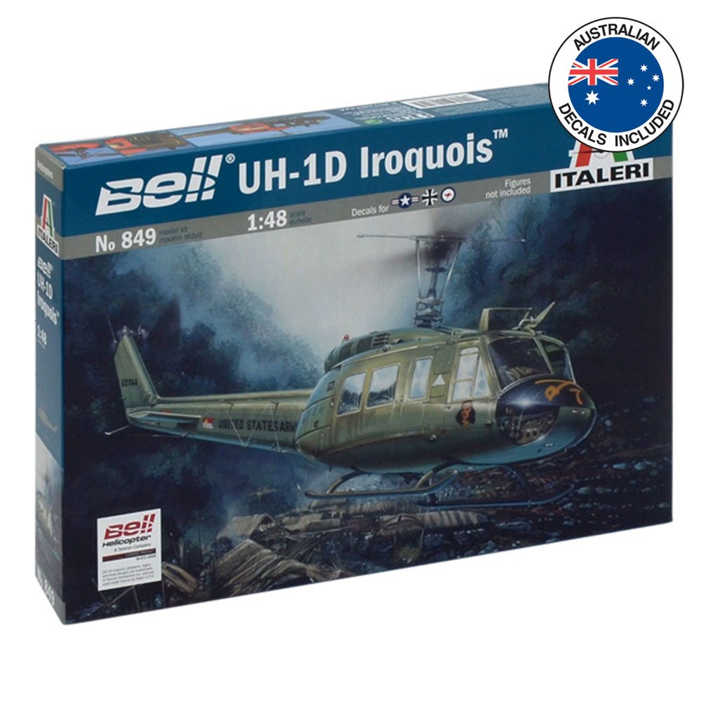 ITALERI 1/48 UH-1D "SLICK" WITH AUS. DECALS