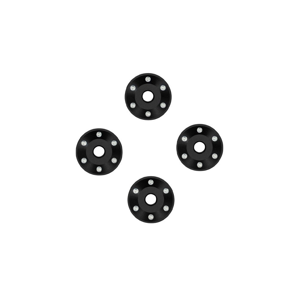 TRAXXAS BLACK ALUMINUM WHEEL WASHERS (4)