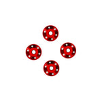 TRAXXAS WHEEL WASHERS ALUM RED