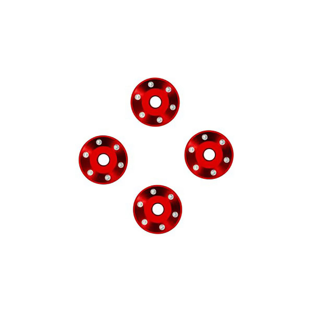 TRAXXAS WHEEL WASHERS ALUM RED