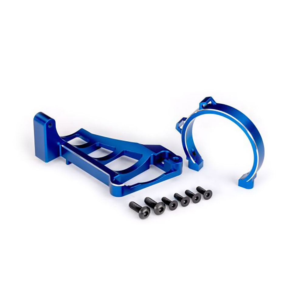 TRAXXAS MOTOR MOUNTS BLUE ALUM FOR 3483