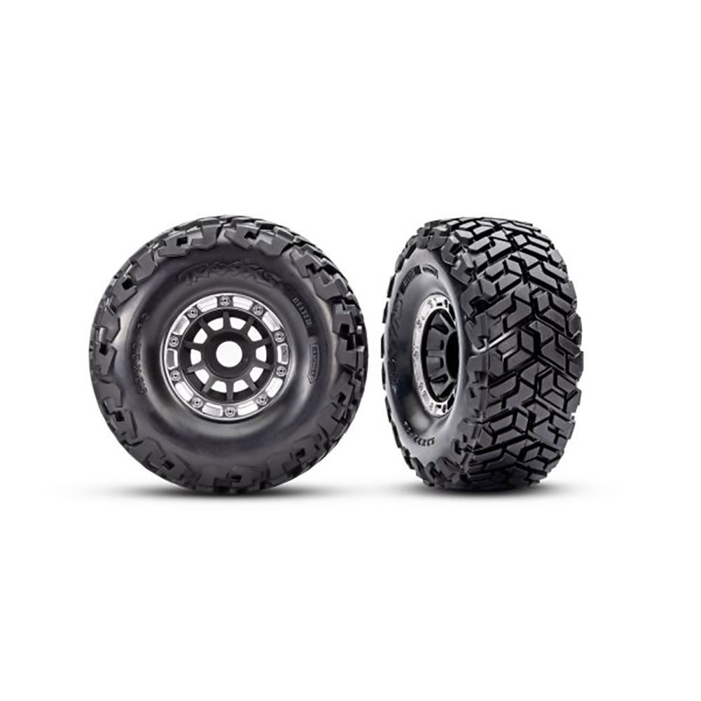 TRAXXAS T&W WHL BLK STN MAXX SC TIRES (L&R)