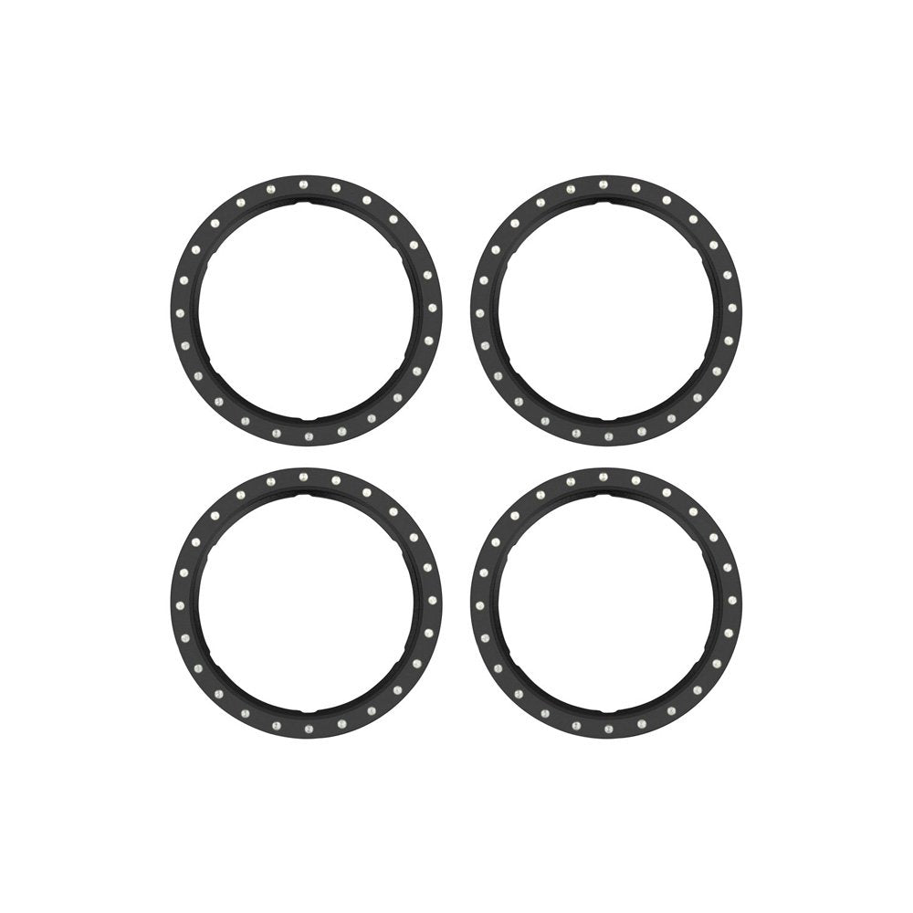 TRAXXAS PRO SCALE BLACK ALUMINUM BEADLOCK RINGS (4)