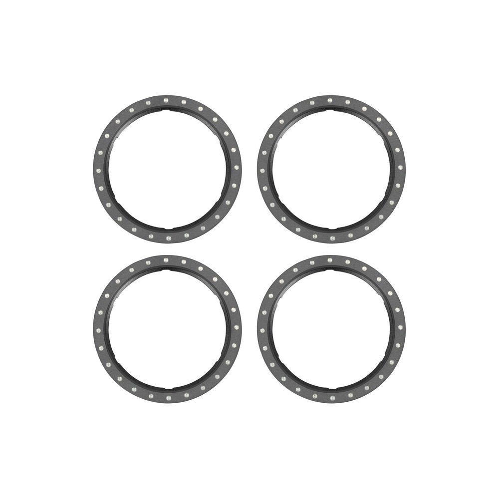 TRAXXAS PRO SCALE GRAY ALUMINUM BEADLOCK RINGS (4)