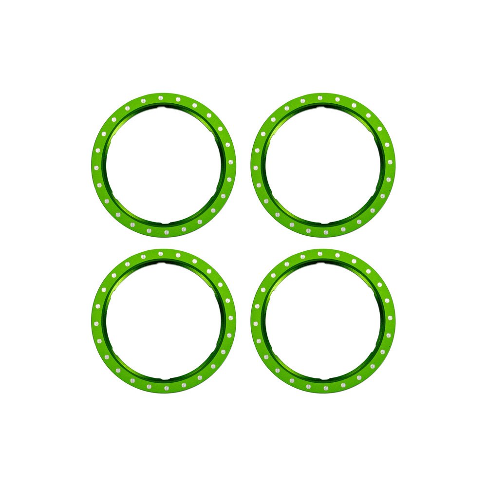 TRAXXAS PRO SCALE GREEN ALUMINUM BEADLOCK RINGS (4)