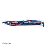 TRAXXAS SPARTAN SR 36" BRUSHLESS BOAT - RED