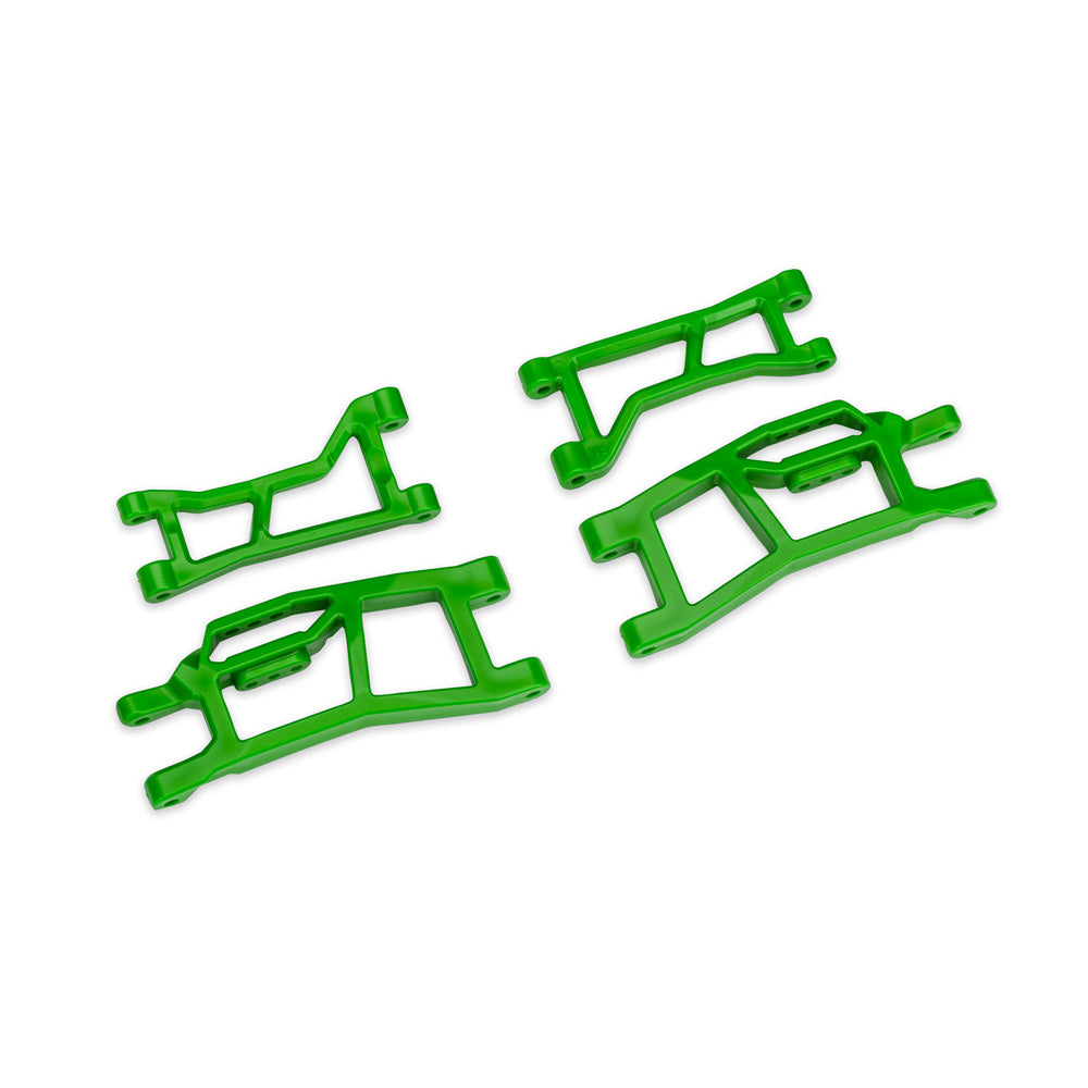 TRAXXAS GREEN WIDEMAXX FRONT UPPER & LOWER HD SUSPENSION ARMS